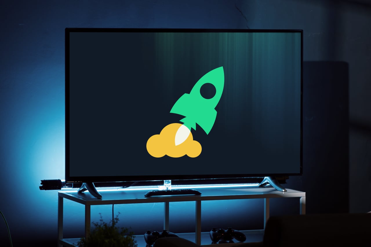 Image of a TV with an icon in it, illustrating Performance TV. 